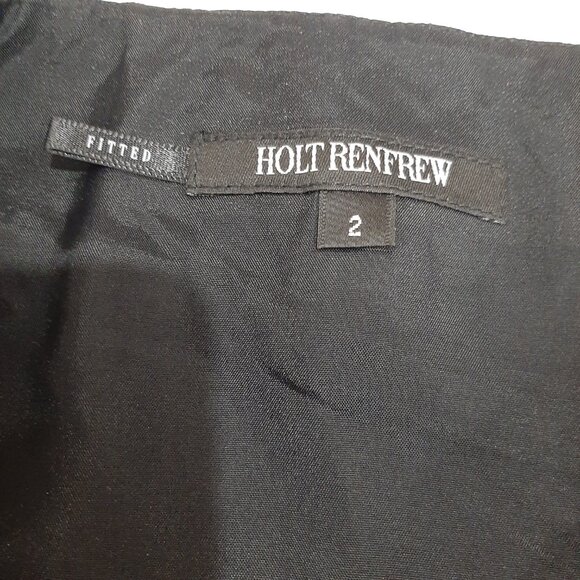 Stunning pure wool luxury Holt Renfrew asymmetrical plaid midi retro skirt - Picture 4 of 16